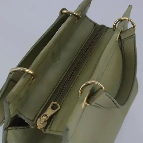 CELINE Hand Bag Leather Khaki - Picture 6 of 12